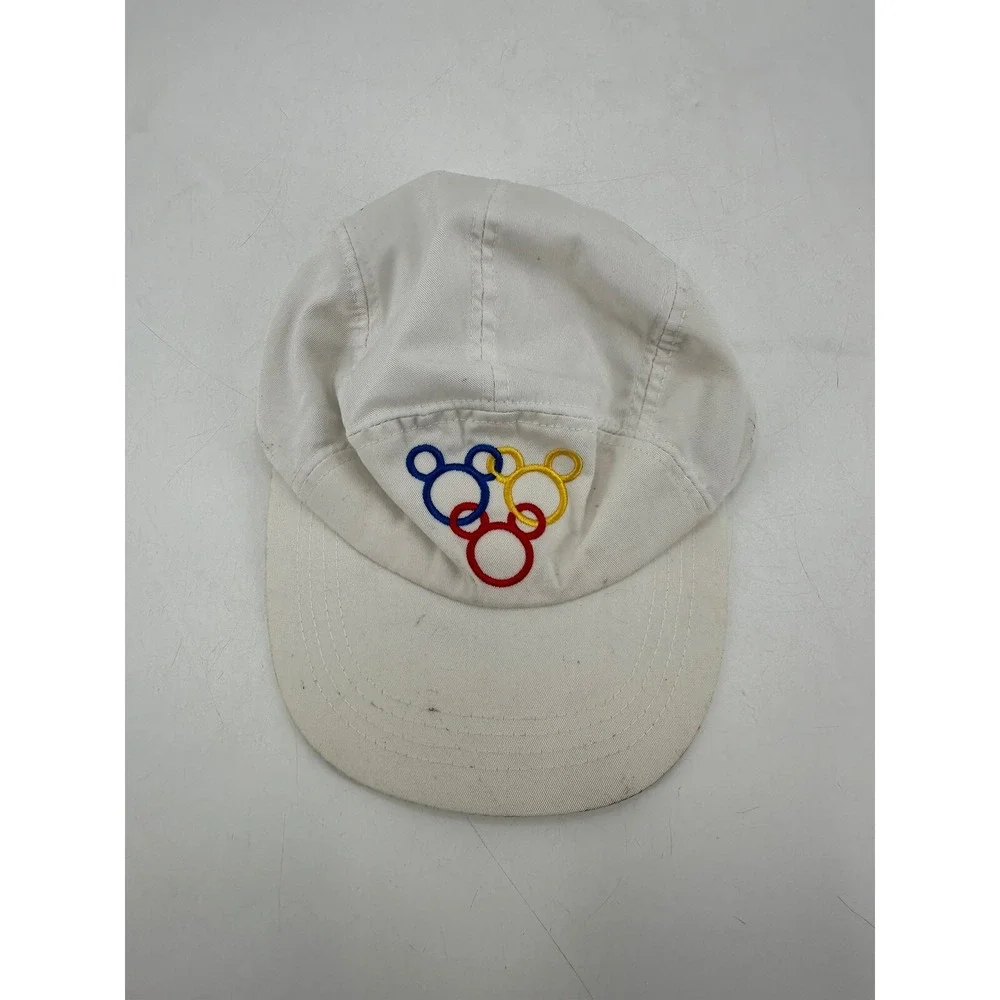 Mickey Unlimited Mickey Mouse Olympic Rings Embroidered White Baseball Cap‎